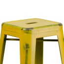 Flash Furniture ET-BT3503-30-YL-GG Backless Bar Stool w/ Metal Seat, Distressed Yellow thumbnail 4