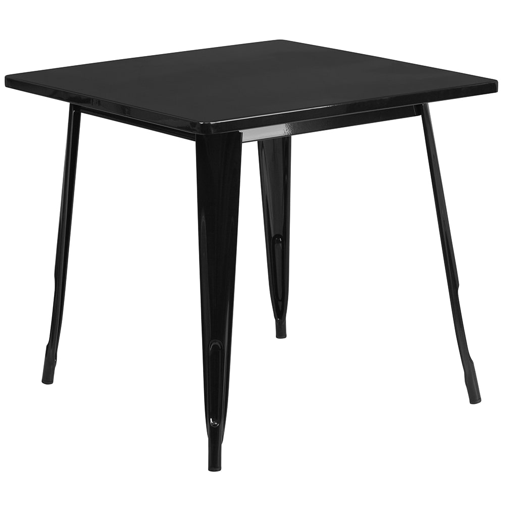 Flash Furniture ET-CT002-1-BK-GG 31 1/2" Square Dining Height Table - Steel, Black