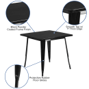 Flash Furniture ET-CT002-1-BK-GG 31 1/2" Square Dining Height Table - Steel, Black thumbnail 3