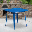 Flash Furniture ET-CT002-1-BL-GG 31 1/2" Square Dining Height Table - Steel, Blue thumbnail 2