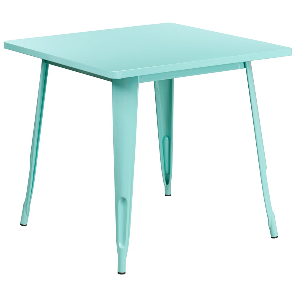 Flash Furniture ET-CT002-1-MINT-GG 31 1/2" Square Dining Height Table - Steel, Mint