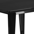 Flash Furniture ET-CT002-4-30-BK-GG 31 1/2" Square Table & (4) Chair Set - Steel, Black thumbnail 10