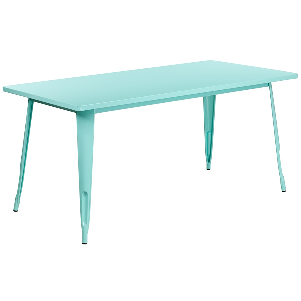 Flash Furniture ET-CT005-MINT-GG Rectangular Dining Height Table - 63"W x 31 1/2"D, Steel, Mint
