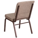 Flash Furniture FD-CH02185-CV-BGE1-GG Stacking Church Chair w/ Beige Fabric Back & Seat - Steel Frame, Copper Vein thumbnail 4