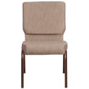 Flash Furniture FD-CH02185-CV-BGE1-GG Stacking Church Chair w/ Beige Fabric Back & Seat - Steel Frame, Copper Vein thumbnail 5