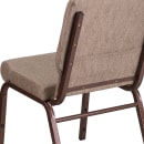 Flash Furniture FD-CH02185-CV-BGE1-GG Stacking Church Chair w/ Beige Fabric Back & Seat - Steel Frame, Copper Vein thumbnail 8