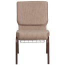 Flash Furniture FD-CH02185-CV-BGE1-BAS-GG Stacking Church Chair w/ Beige Fabric Back & Seat - Steel Frame, Copper Vein thumbnail 5