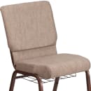 Flash Furniture FD-CH02185-CV-BGE1-BAS-GG Stacking Church Chair w/ Beige Fabric Back & Seat - Steel Frame, Copper Vein thumbnail 7