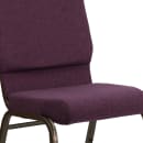 Flash Furniture FD-CH02185-GV-005-GG Stacking Church Chair w/ Plum Fabric Back & Seat - Steel Frame, Gold Vein thumbnail 7