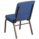 Flash Furniture FD-CH02185-GV-BLUE-GG Stacking Church Chair w/ Blue Fabric Back & Seat - Steel Frame, Gold Vein thumbnail 4
