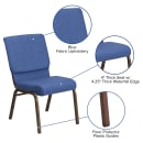 Flash Furniture FD-CH02185-GV-BLUE-GG Stacking Church Chair w/ Blue Fabric Back & Seat - Steel Frame, Gold Vein thumbnail 6
