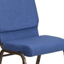 Flash Furniture FD-CH02185-GV-BLUE-GG Stacking Church Chair w/ Blue Fabric Back & Seat - Steel Frame, Gold Vein thumbnail 7