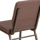 Flash Furniture FD-CH02185-GV-BNDOT-GG Stacking Church Chair w/ Brown Dot Fabric Back & Seat - Steel Frame, Gold Vein thumbnail 8