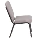 Flash Furniture FD-CH02185-SV-GYDOT-GG Stacking Church Chair w/ Gray Dot Fabric Back & Seat - Steel Frame, Silver Vein thumbnail 2