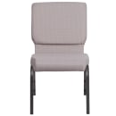 Flash Furniture FD-CH02185-SV-GYDOT-GG Stacking Church Chair w/ Gray Dot Fabric Back & Seat - Steel Frame, Silver Vein thumbnail 4