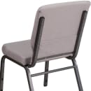 Flash Furniture FD-CH02185-SV-GYDOT-GG Stacking Church Chair w/ Gray Dot Fabric Back & Seat - Steel Frame, Silver Vein thumbnail 6