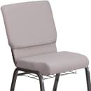 Flash Furniture FD-CH02185-SV-GYDOT-BAS-GG Stacking Church Chair w/ Gray Dot Fabric Back & Seat - Steel Frame, Silver Vein thumbnail 5