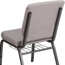 Flash Furniture FD-CH02185-SV-GYDOT-BAS-GG Stacking Church Chair w/ Gray Dot Fabric Back & Seat - Steel Frame, Silver Vein thumbnail 6