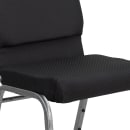 Flash Furniture FD-CH02185-SV-JP02-GG Stacking Church Chair w/ Black Patterned Fabric Back & Seat - Steel Frame, Silver Vein thumbnail 7