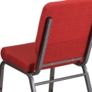 Flash Furniture FD-CH02185-SV-RED-GG Stacking Church Chair w/ Red Fabric Back & Seat - Steel Frame, Silver Vein thumbnail 8