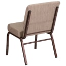 Flash Furniture FD-CH0221-4-CV-BGE1-GG Extra Wide Stacking Church Chair w/ Beige Fabric Back & Seat - Steel Frame, Copper Vein thumbnail 4