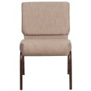 Flash Furniture FD-CH0221-4-CV-BGE1-GG Extra Wide Stacking Church Chair w/ Beige Fabric Back & Seat - Steel Frame, Copper Vein thumbnail 5