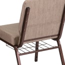Flash Furniture FD-CH0221-4-CV-BGE1-BAS-GG Extra Wide Stacking Church Chair w/ Beige Fabric Back & Seat - Steel Frame, Copper Vein thumbnail 8