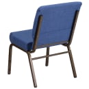 Flash Furniture FD-CH0221-4-GV-BLUE-GG Extra Wide Stacking Church Chair w/ Blue Fabric Back & Seat - Steel Frame, Gold Vein thumbnail 4