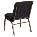 Flash Furniture FD-CH0221-4-GV-S0806-GG Extra Wide Stacking Church Chair w/ Black Dot Fabric Back & Seat - Steel Frame, Gold Vein thumbnail 4
