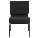 Flash Furniture FD-CH0221-4-GV-S0806-GG Extra Wide Stacking Church Chair w/ Black Dot Fabric Back & Seat - Steel Frame, Gold Vein thumbnail 5
