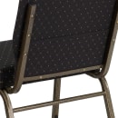 Flash Furniture FD-CH0221-4-GV-S0806-GG Extra Wide Stacking Church Chair w/ Black Dot Fabric Back & Seat - Steel Frame, Gold Vein thumbnail 8
