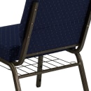 Flash Furniture FD-CH0221-4-GV-S0810-BAS-GG Extra Wide Church Chair w/ Navy Blue Dot Fabric Back & Seat - Steel Frame, Gold Vein thumbnail 8