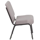 Flash Furniture FD-CH0221-4-SV-GYDOT-GG Extra Wide Stacking Church Chair w/ Gray Dot Fabric Back & Seat - Steel Frame, Silver Vein thumbnail 3