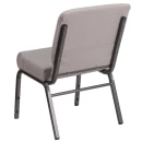 Flash Furniture FD-CH0221-4-SV-GYDOT-GG Extra Wide Stacking Church Chair w/ Gray Dot Fabric Back & Seat - Steel Frame, Silver Vein thumbnail 4