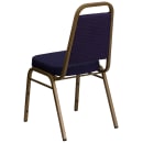 Flash Furniture FD-BHF-1-ALLGOLD-0849-NVY-GG Stacking Banquet Chair w/ Navy Blue Patterned Vinyl Back & Seat - Steel Frame, Gold thumbnail 4