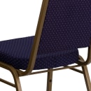 Flash Furniture FD-BHF-1-ALLGOLD-0849-NVY-GG Stacking Banquet Chair w/ Navy Blue Patterned Vinyl Back & Seat - Steel Frame, Gold thumbnail 8