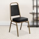 Flash Furniture FD-BHF-1-ALLGOLD-BK-GG Stacking Banquet Chair w/ Black Vinyl Back & Seat - Steel Frame, Gold thumbnail 9