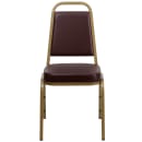 Flash Furniture FD-BHF-1-ALLGOLD-BN-GG Stacking Banquet Chair w/ Brown Vinyl Back & Seat - Steel Frame, Gold thumbnail 5