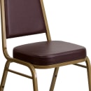 Flash Furniture FD-BHF-1-ALLGOLD-BN-GG Stacking Banquet Chair w/ Brown Vinyl Back & Seat - Steel Frame, Gold thumbnail 7