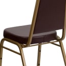 Flash Furniture FD-BHF-1-ALLGOLD-BN-GG Stacking Banquet Chair w/ Brown Vinyl Back & Seat - Steel Frame, Gold thumbnail 8