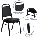 Flash Furniture FD-BHF-1-GG Stacking Banquet Chair w/ Black Vinyl Back & Seat - Steel Frame, Black thumbnail 6