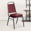 Flash Furniture FD-BHF-1-SILVERVEIN-BY-GG Stacking Banquet Chair w/ Burgundy Vinyl Back & Seat - Steel Frame, Silver Vein thumbnail 9