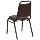 Flash Furniture FD-BHF-2-BN-GG Stacking Banquet Chair w/ Brown Vinyl Back & Seat - Steel Frame, Copper Vein thumbnail 4