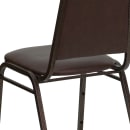Flash Furniture FD-BHF-2-BN-GG Stacking Banquet Chair w/ Brown Vinyl Back & Seat - Steel Frame, Copper Vein thumbnail 8