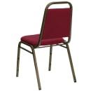 Flash Furniture FD-BHF-2-BY-GG Stacking Banquet Chair w/ Burgundy Fabric Back & Seat - Steel Frame, Gold Vein thumbnail 4