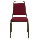 Flash Furniture FD-BHF-2-BY-GG Stacking Banquet Chair w/ Burgundy Fabric Back & Seat - Steel Frame, Gold Vein thumbnail 5