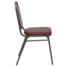 Flash Furniture FD-BHF-2-BY-VYL-GG Stacking Banquet Chair w/ Burgundy Vinyl Back & Seat - Steel Frame, Silver Vein thumbnail 3
