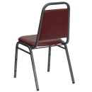 Flash Furniture FD-BHF-2-BY-VYL-GG Stacking Banquet Chair w/ Burgundy Vinyl Back & Seat - Steel Frame, Silver Vein thumbnail 4