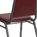 Flash Furniture FD-BHF-2-BY-VYL-GG Stacking Banquet Chair w/ Burgundy Vinyl Back & Seat - Steel Frame, Silver Vein thumbnail 8