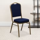 Flash Furniture FD-C01-ALLGOLD-2056-GG Stacking Banquet Chair w/ Navy Blue Patterned Fabric Back & Seat - Steel Frame, Gold thumbnail 10